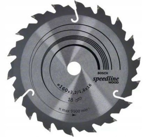 Bosch Tarcza Pilarska Speedline Wood 160x16 Z18