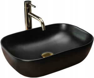 Umywalka Ceramiczna Nablatowa BELINDA BLACK MAT