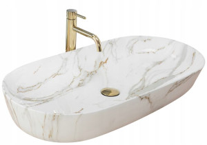 Umywalka Ceramiczna nablatowa Cleo 81 Aiax - REA