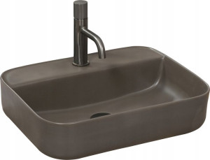 Umywalka Ceramiczna Nablatowa MARTINA Grey Mat