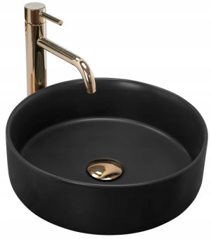 Umywalka Nablatowa Ceramiczna SAMI BLACK MAT Rea
