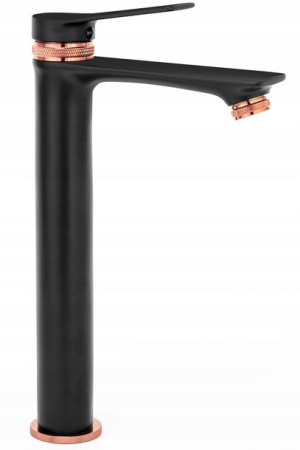 Bateria Umywalkowa Viral Black-r.gold Wysoka - Rea