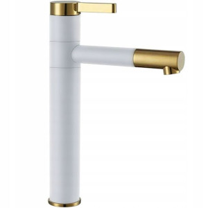 Wysoka Bateria Umywalkowa SMART White Gold - REA