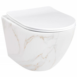 Misa Wc Podwieszana Carlos Rimless Aiax Marmur Rea
