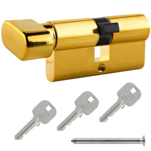 Wkładka z gałką G35/35 mosiądz YETI LOB ASSA ABLOY