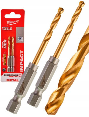 Wiertło do metalu RED HEX 2x59,5mm 2 szt Milwaukee