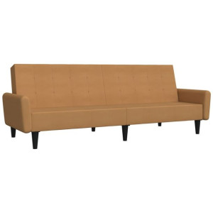 2- osobowa sofa rozkładana, kolor taupe, obita mikrofibrą