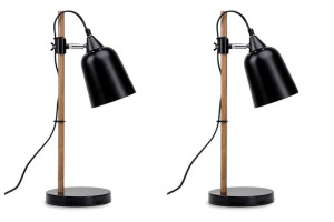 Lampa stołowa 2szt. Ø16/h49 cm HALI czarny Konsimo