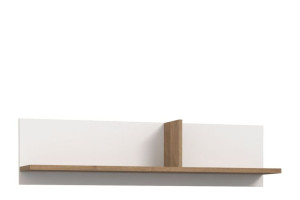 Półka wisząca 120x29,6x21,9 cm CHICORY biały/dąb naturalny Konsimo