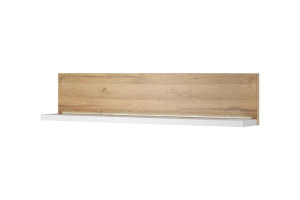 Półka wisząca 150x32x24 cm BOTA dąb naturalny/biały Konsimo