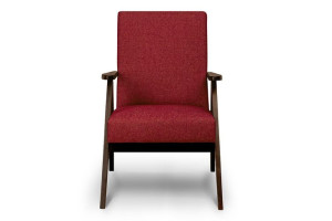 Fotel 60x90x75/s.50x40x65 cm NASET bordowy/ciemny orzech Konsimo