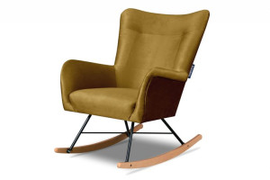 Fotel bujany 75x94x95-112 cm ADDUCTI żółty Konsimo
