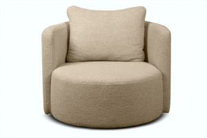 Fotel obrotowy 80x64 cm RAGGI beżowy Konsimo