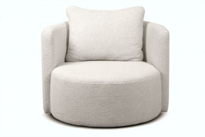 Fotel obrotowy 80x64 cm RAGGI kremowy Konsimo