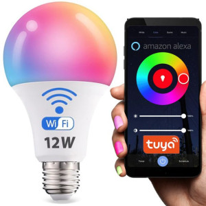 Żarówka LED E27 1180lm 12W CCD SMART WIFI ściemnialna DIM RGB