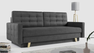 Sofa, kanapa w skandynawskim stylu, pikowana, funkcja spania