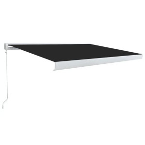 Ręcznie zwijana markiza kasetowa, 450 x 300 cm, antracytowa