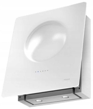 Okap kominowy Velge VCCH 6506.1 W stal/białe szkło