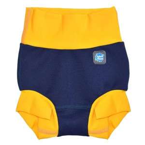 Neoprenowa pieluszka do pływania Happy Nappy DUO granat/żołty S 0-3 m