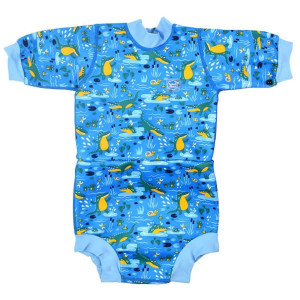 Neoprenowa pianka + pieluszka Happy Nappy 2w1 - krokodyle L 10-15kg/6-14 m