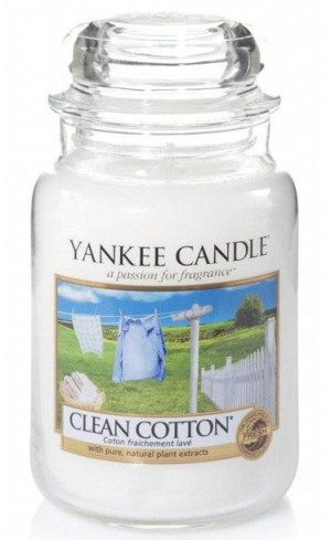Yankee Candle Świeca Zapachowa Duża Clean Cotton 623 g