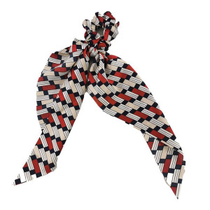 Gumka Do Włosów Scrunchie Wstążka Satyna Kokarda