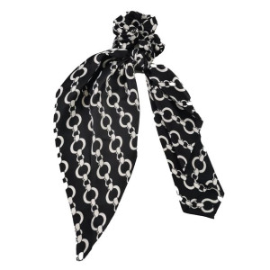 Gumka Do Włosów Scrunchie Wstążka Satyna Kokarda