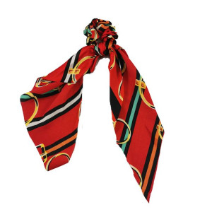 Gumka Do Włosów Scrunchie Wstążka Satyna Kokarda