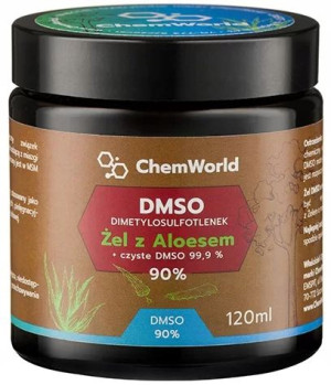 Żel DMSO 99,9% Moc 90% z Aloesem 120ml CZYSTE DMSO