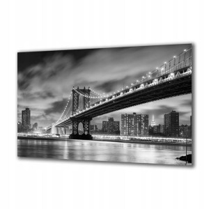 Obraz na szkle Mosty 70811781 Black 125x50