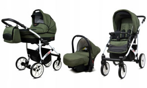 Wózek 3w1 dziecięcy spacerówka BabyLux Largo ALU