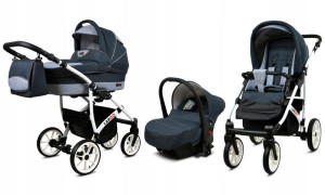 Wózek 3w1 dziecięcy spacerówka BabyLux Largo ALU