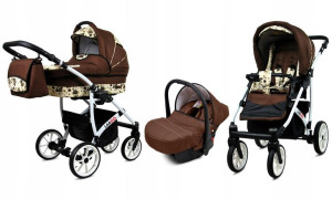 Wózek 3w1 dziecięcy spacerówka BabyLux Largo ALU