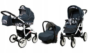 Wózek 3w1 dziecięcy spacerówka BabyLux Largo ALU