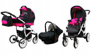Wózek 3w1 dziecięcy spacerówka BabyLux Largo ALU