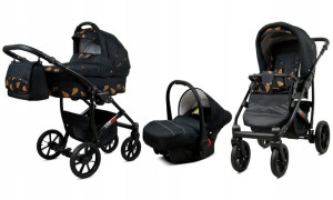 Wózek 3w1 dziecięcy spacerówka BabyLux Largo ALU