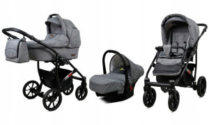 Wózek 3w1 dziecięcy spacerówka BabyLux Largo ALU