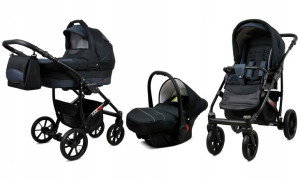 Wózek 3w1 dziecięcy spacerówka BabyLux Largo ALU