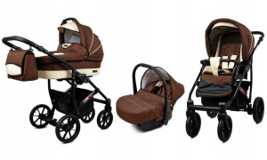Wózek 3w1 dziecięcy spacerówka BabyLux Largo ALU