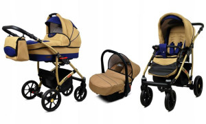 Wózek 3w1 dziecięcy spacerówka BabyLux Largo ALU