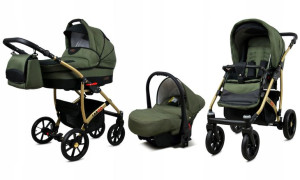 Wózek 3w1 dziecięcy spacerówka BabyLux Largo ALU