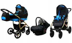 Wózek 3w1 dziecięcy spacerówka BabyLux Largo ALU