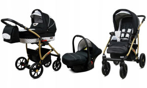Wózek 3w1 dziecięcy spacerówka BabyLux Largo ALU