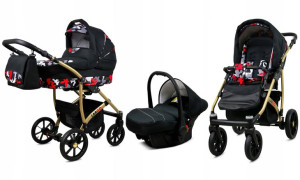 Wózek 3w1 dziecięcy spacerówka BabyLux Largo ALU