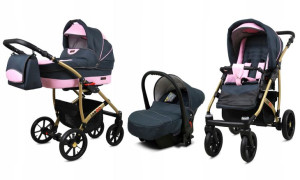 Wózek 3w1 dziecięcy spacerówka BabyLux Largo ALU
