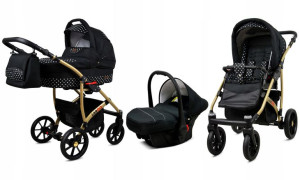 Wózek 3w1 dziecięcy spacerówka BabyLux Largo ALU