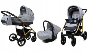 Wózek 3w1 dziecięcy spacerówka BabyLux Largo ALU