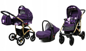 Wózek 3w1 dziecięcy spacerówka BabyLux Largo ALU