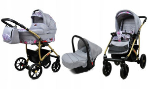 Wózek 3w1 dziecięcy spacerówka BabyLux Largo ALU