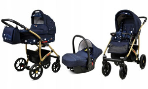Wózek 3w1 dziecięcy spacerówka BabyLux Largo ALU